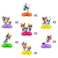SuperKitties Honeycomb Centerpieces Table Toppers Decor for Birthday Party