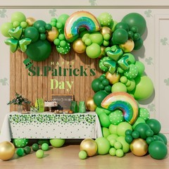 Beaumode Green St. Patrick’s Day Balloon Arch Garland Kit with 16ft,