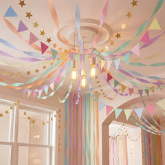 14 Pcs Pastel Party Decorations Set for Fancy Birthday Party | 492Ft Colorful Cr