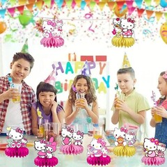 Cat Birthday Decorations Pack 8 Pcs Honeycomb Centerpieces Party Supplies