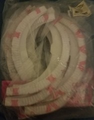 One Dozen Pink Ribbon Party Lanterns – White/Pink – Size: 10″ (New)