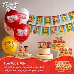 Happy Birthday Banner Pre-strung Party Decorations for Daniel Tiger Themed Party
