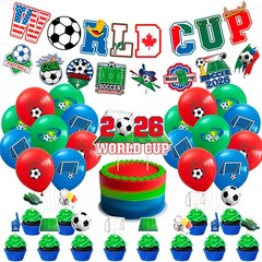 World Cup 2026 Decorations Party Supplies Set – 32 Pcs Soccer Theme