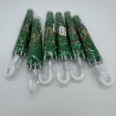 Thy Collectibles 6 Mini Lace Umbrella Parasols W/ Sequins Party 11.6” Green New