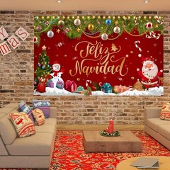 Feliz Navidad Christmas Decorations Feliz Navidad Banner for Holiday Christma