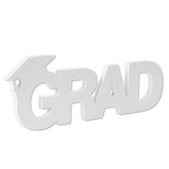 White Large Grad Senior 2026 Graduation Sign Photo Booth Props Centerpieces