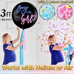 Gender Reveal Balloon Arch Kit 173 Pcs Black Balloon 36 Inch Voting Board Game
