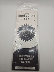 Honey Comb Tissue Honeycomb Fan Black 18 inch