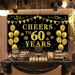 Trgowaul 60Th Birthday/Anniversary/Wedding Decorations for Women Men, Cheers to