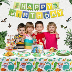 160 Pack Dinosaur Birthday Party Supplies Set Dinosaur Themed Tableware Set Dino