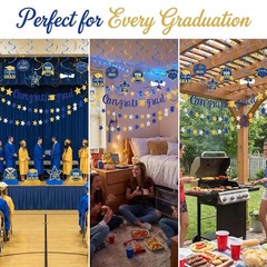 Graduation Party Decorations 2026, Blue and Gold 20 inches x 16 inches,