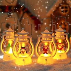 4/2× LED Christmas Hand-held Lamp Night Light Lantern Decor w/ Batteries Gift US