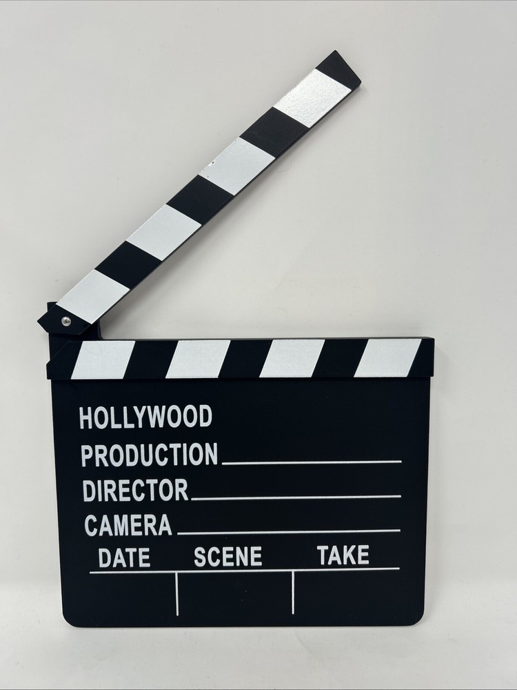Hollywood Clapboard Clapper Clap Board Movie Director’s Prop Chalkboard – NEW