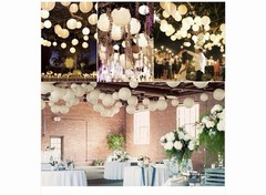 Newthinking 15 Paper Lanterns Decorations Hanging White 6″ 8″ 10″ 12″ Sizes
