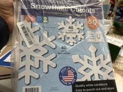 80 Pieces Snowflake Paper Cutouts with IDEA Guide, 2-Sided US Made Card Stock…