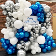 Awenztech Metallic Blue Balloons 12 inch, Chrome Blue Latex Balloons 50pcs Pa…