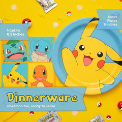 Pokemon Birthday Decorations Party Supplies for 16 – Officially Licensed Balloon