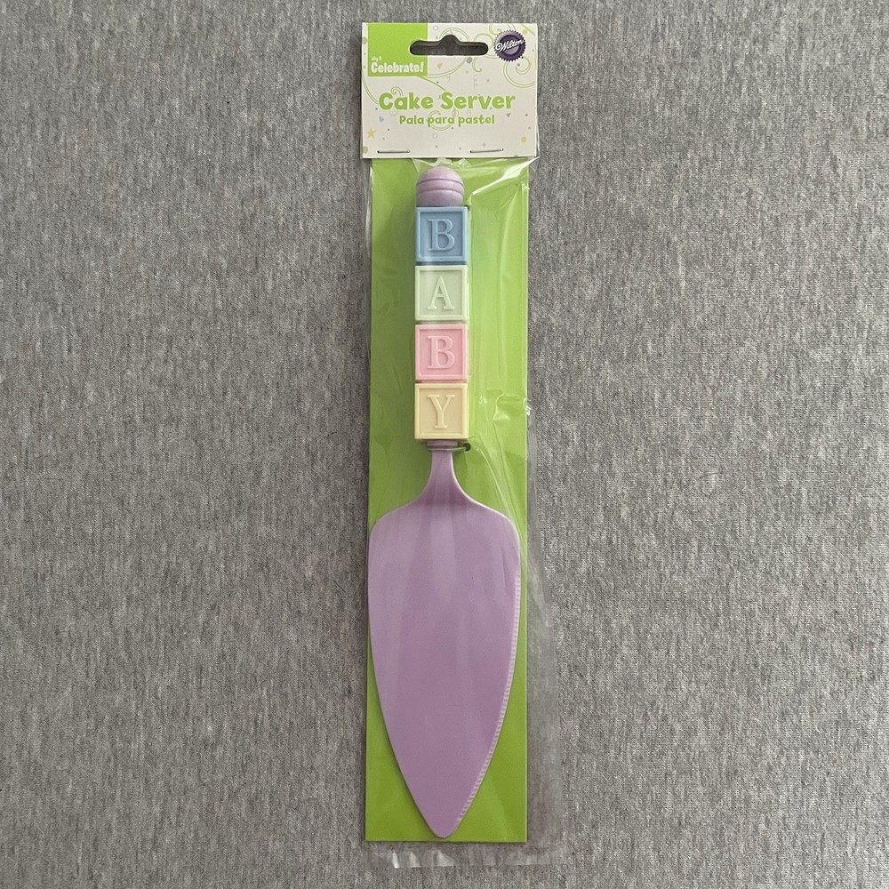 Wilton Baby Blocks Cake Server Boy Girl Shower Party Supplies Spatula New