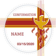 CONFIRMATION CONFIRMACION NAME’S PERSONALIZED STICKER DIFFERENT SIZES NEW !!!