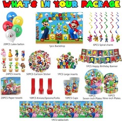 Birthday Party Supplies Ultimate Kit – 14-in-1 Decorations Set with Banner, B…