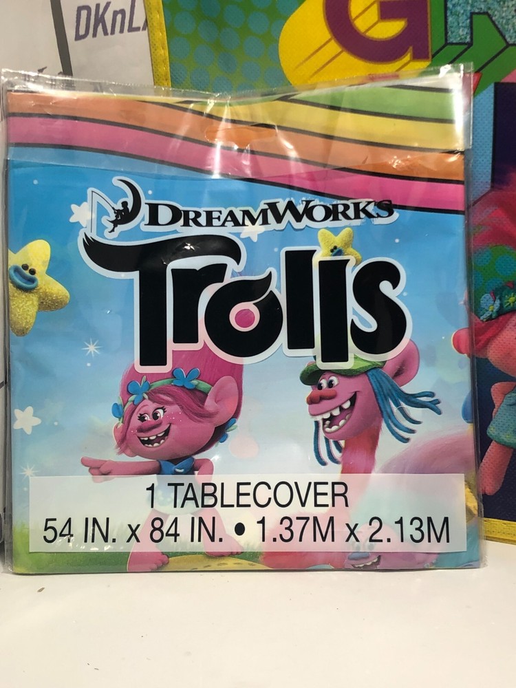 «Trolls» Birthday Party Supplies, Banners, Stickers, Plates, Decoration Kits