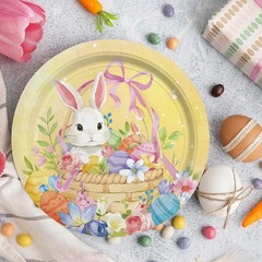 Whimsical Easter Celebration Kit for 16 – Includes Dinner and Dessert Plates