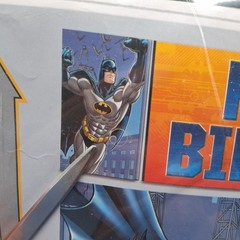 Batman Giant 5pc Scene Setter Kit W/9 Photo Props 30inch Balloon And Party Game