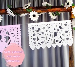 Fiestaconnect Pink/White Girl Shower – Shower Decorations