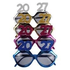 4pcs Happy New Year Glasses – Novelty 2027 Eyewear – Funny Unisex