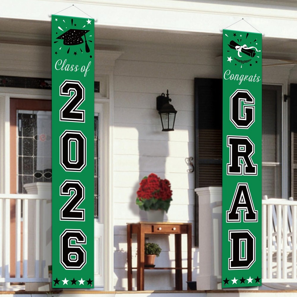 DAZONGE Green Graduation Decorations 2026 – 70 inches x 12.6 inches,