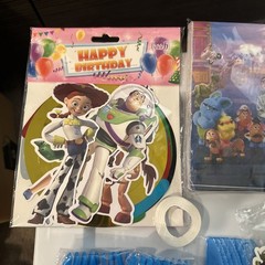 Toy Story Party Decoration Tableware Supplies Set Napkin Plates Cake topper