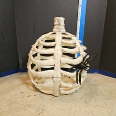 Lot of 3 Bone Skull and Cage Halloween Decorations