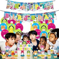 32 Piece Squishmellow Birthday Party Set With Balloons