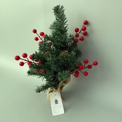 Christmas Trees of Synthetic Material, Mini Christmas Tree with Linen Base