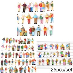 25 Pack Figures People 1:87 Scale Model Railway Passengers High Quality