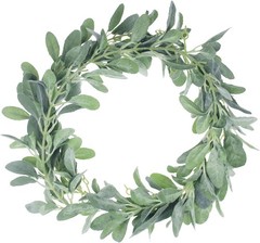 6.2ft Artificial Lambs Ear Greenery Vine Flocked Lambs Ear Garland Soft Faux