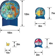 Pokemon Centerpiece Birthday Party Supplies Table Decorations
