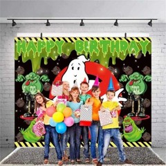 Ghostbusters Party Supplies Birthday Decor Backdrop Banner Vinyl for Kids 7x5ft