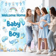 Welcome Home Baby Boy Banner Decorations Welcome Baby Boy Door Cover It’s a B