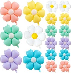 18pcs Daisy BalloonsColorful Flower Balloons Daisy Birthday Party Decorations…