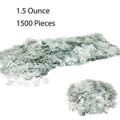 Silver Number 25 Confetti, 1.5 Oz, 1500 Pieces, 25th Birthday, Anniversary
