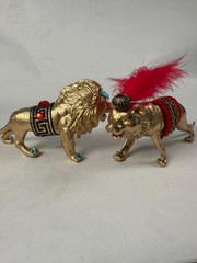 Gold Circus Animals Elephant Cake Topper