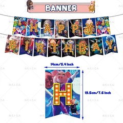 Sing 2 Birthday Party Decor Supplies Balloons Banner Cake Toppers Kids