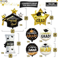 Graduation Decorations 2026 Graduation Balloons Set – Pack of 11 | Big, 28 In…