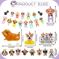 39 Pcs Dog Birthday Decorations Dog Birthday Party Supplies Puppy Party Favor…