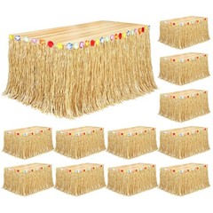 12 Pack Grass Table Skirt for Luau Party
