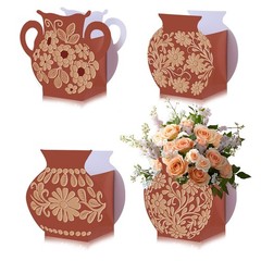 Mexican Paper Vase Centerpieces Cinco de Mayo Fiesta Party Decorations 12pc