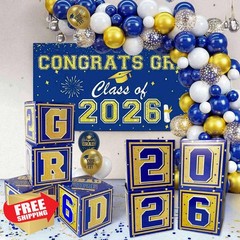 Amplov Balloon Boxes Navy Blue Gold White Class 2026