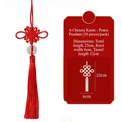 Handmade Red Knot Decorations with For TRADITIONAL Tassels for Home and Event