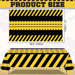 4 Pack Construction Tablecloth Construction Road Party Decorations Rectangular R